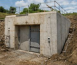 Ouvrage de protection enterré en béton armé